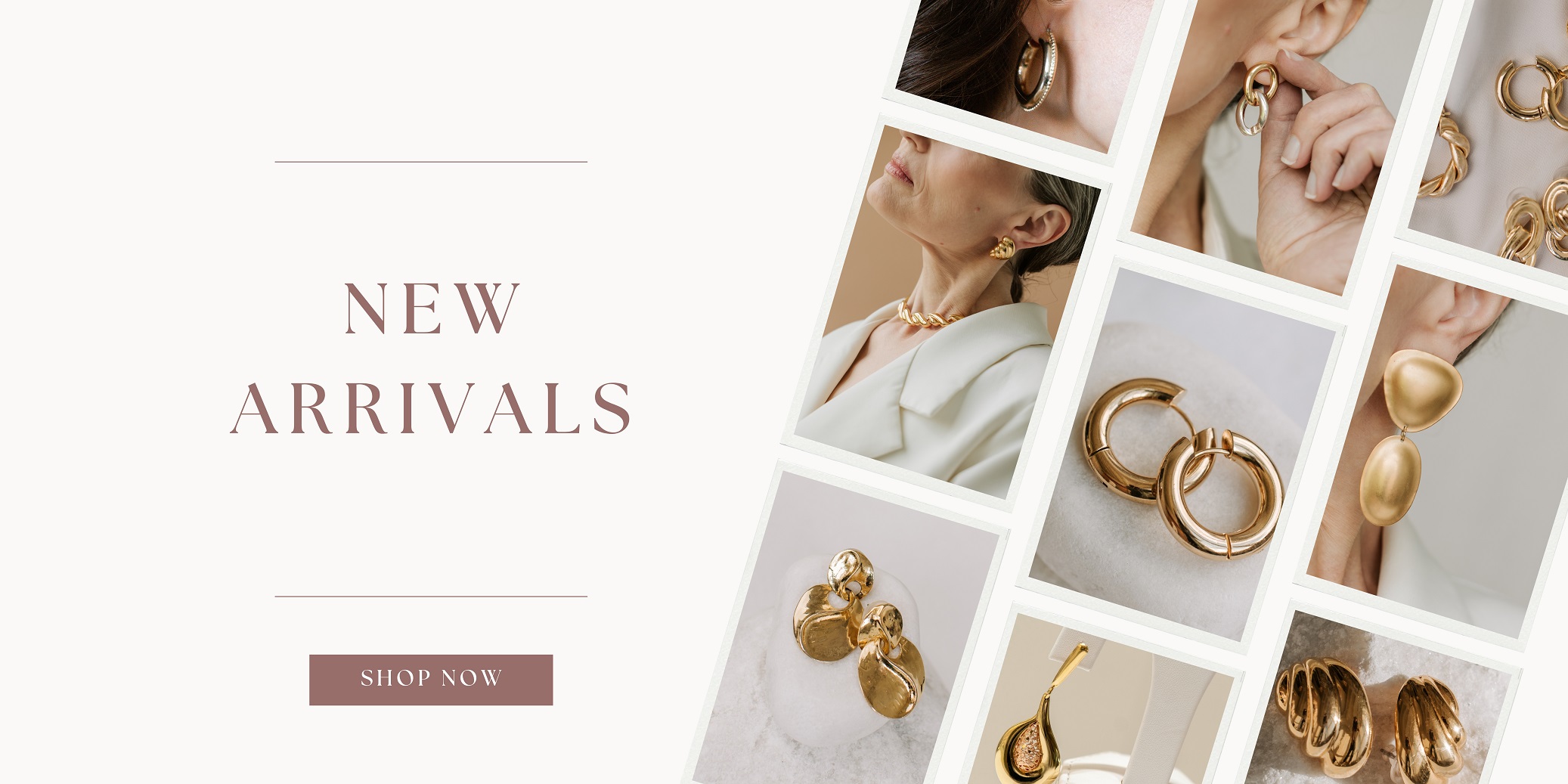 Beige Minimalist Mother's Day Sale Promotional Banner-